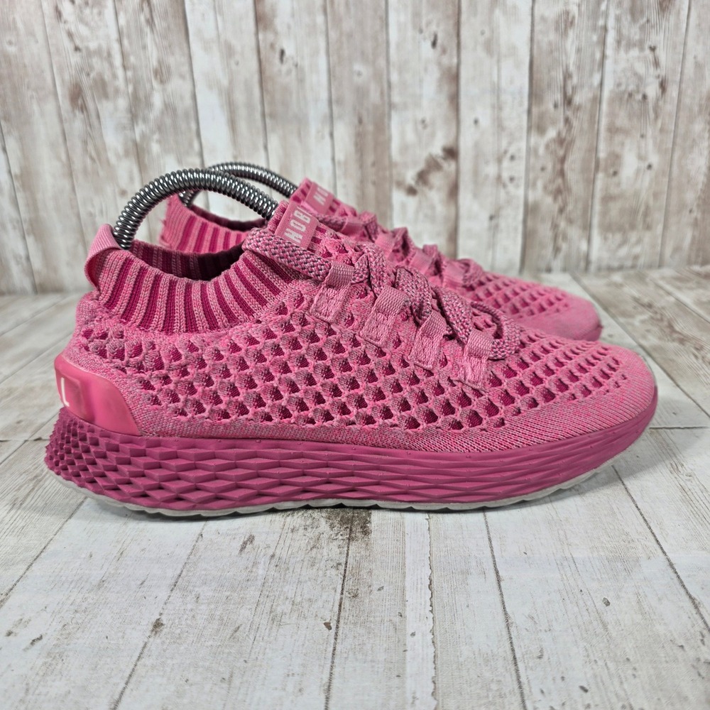 NOBULL Pink Mesh Knit Trainer Sneakers Womens Size 7.5 Athletic Gym Shoes